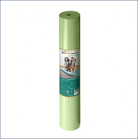Подложка рулонная 1 мм SPC PROtector для SPC полов Зелёная, Solid (Россия)