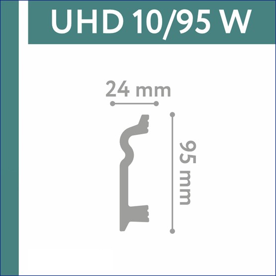 Плинтус 1 UHD 10/95 W Белый Плинтус 1 UHD 10/95 W Белый