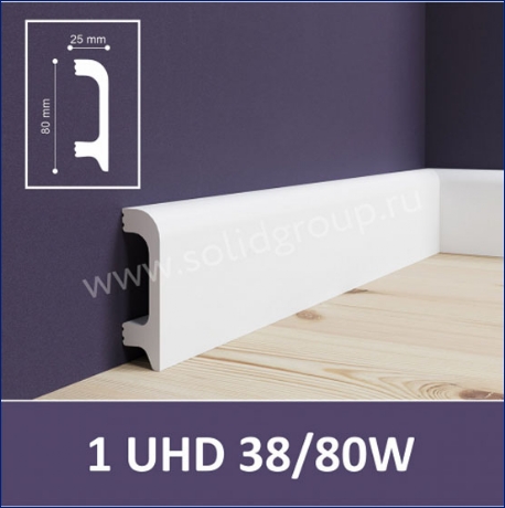 Плинтус 1 UHD 38/80 W Белый
